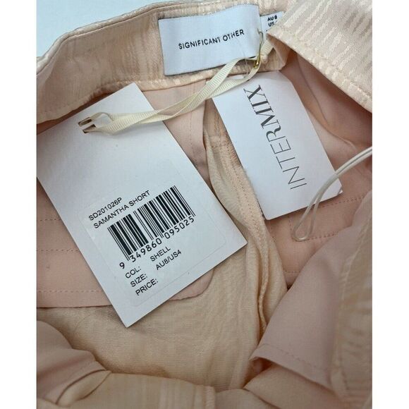 Elegant High Waist Pleated Shorts in Light Pink - Picture 3 of 3